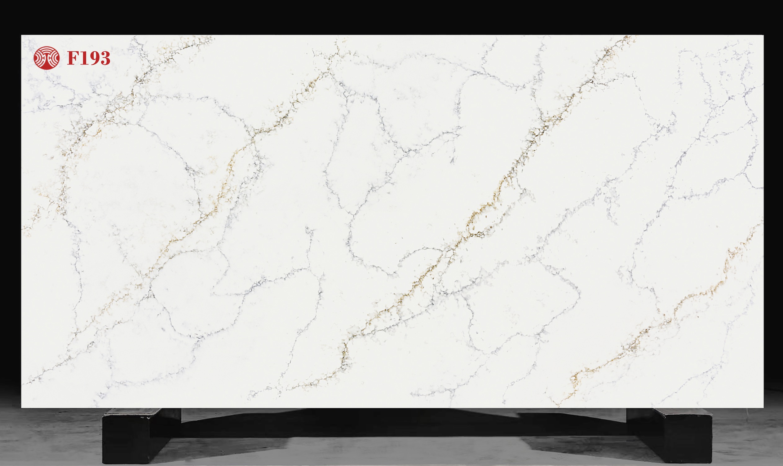 Gold stripe White Marble F193