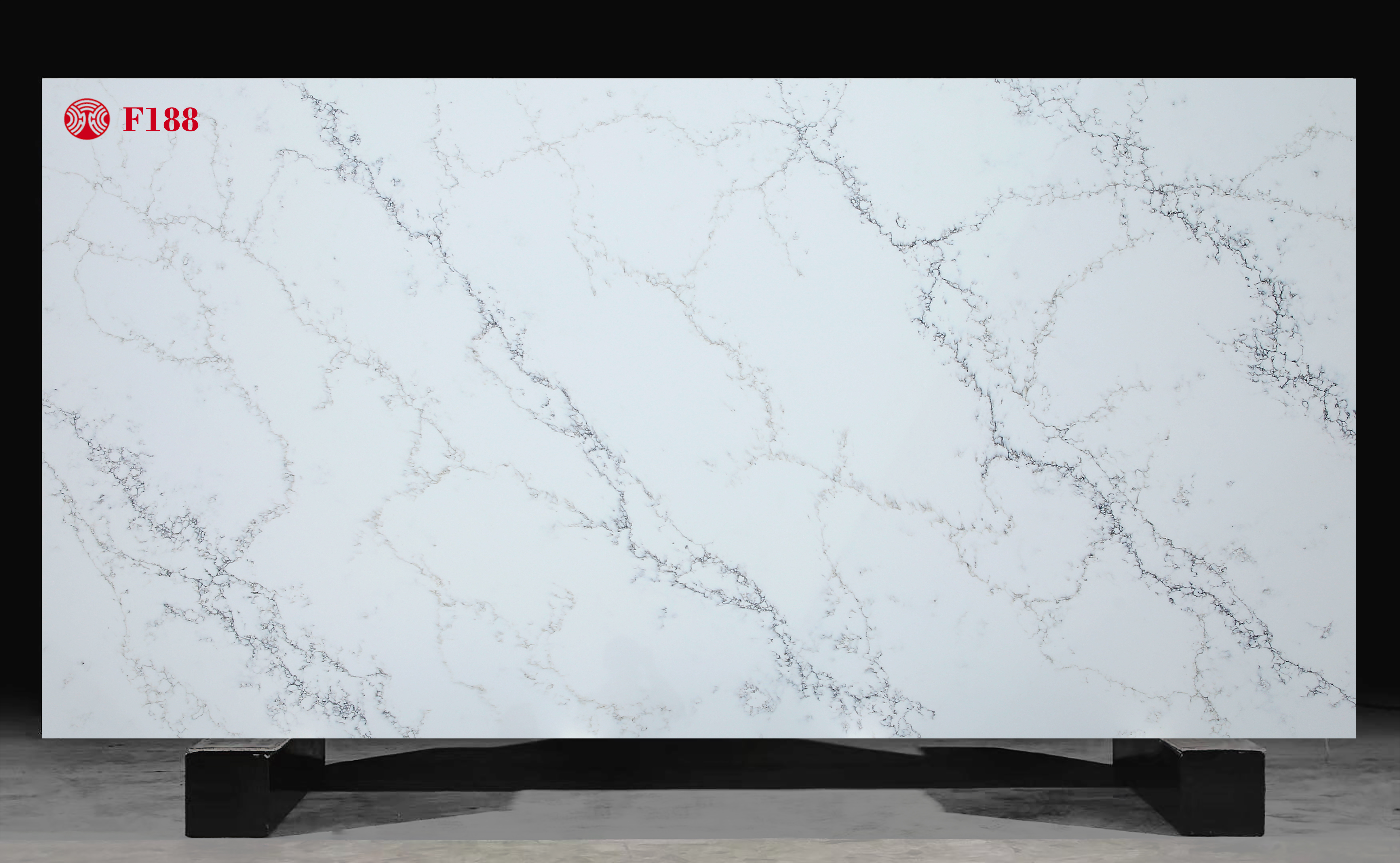 White Granular Line Marble Style Artificial Quartz Stone