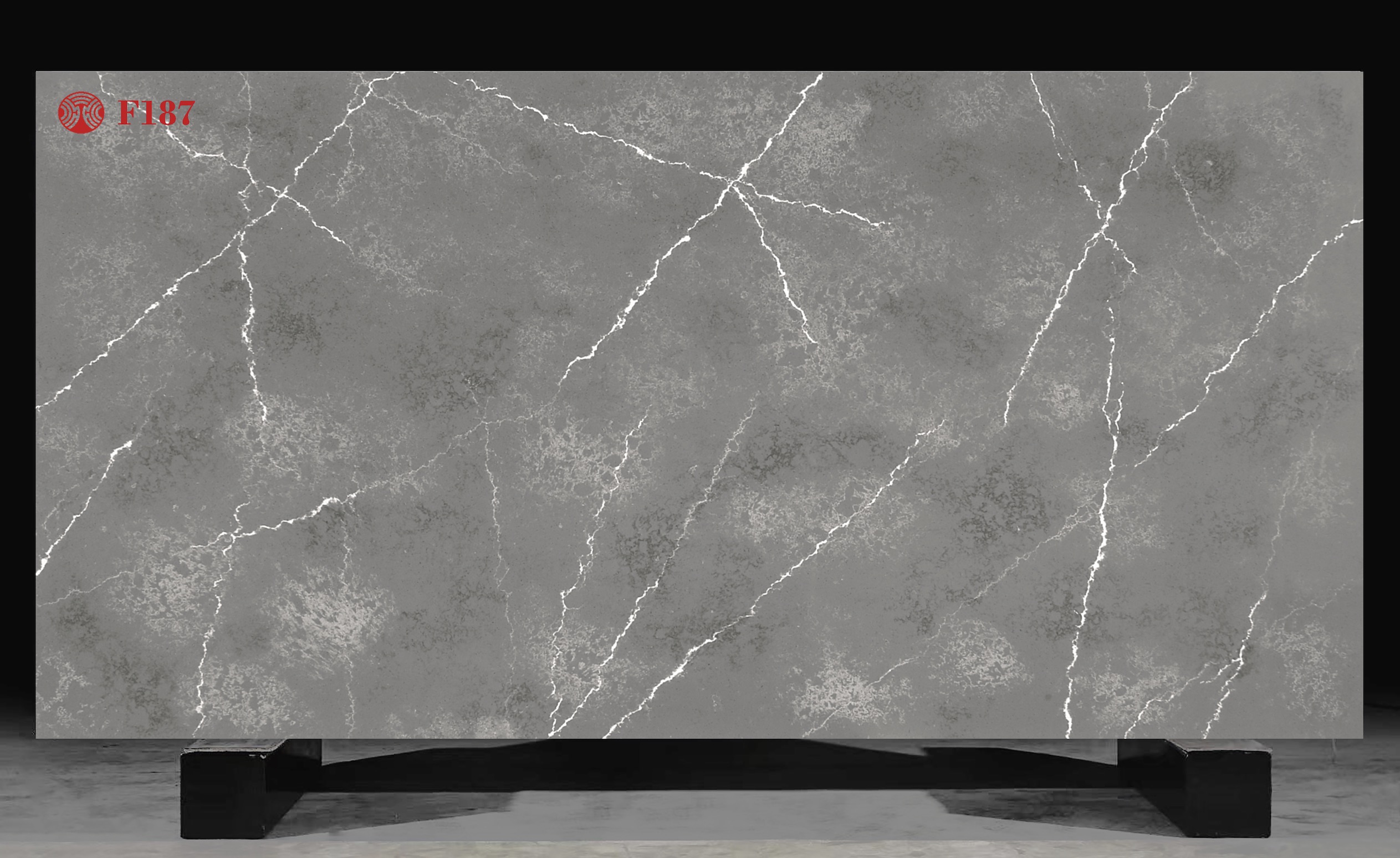 White Vein Grey Slab F187