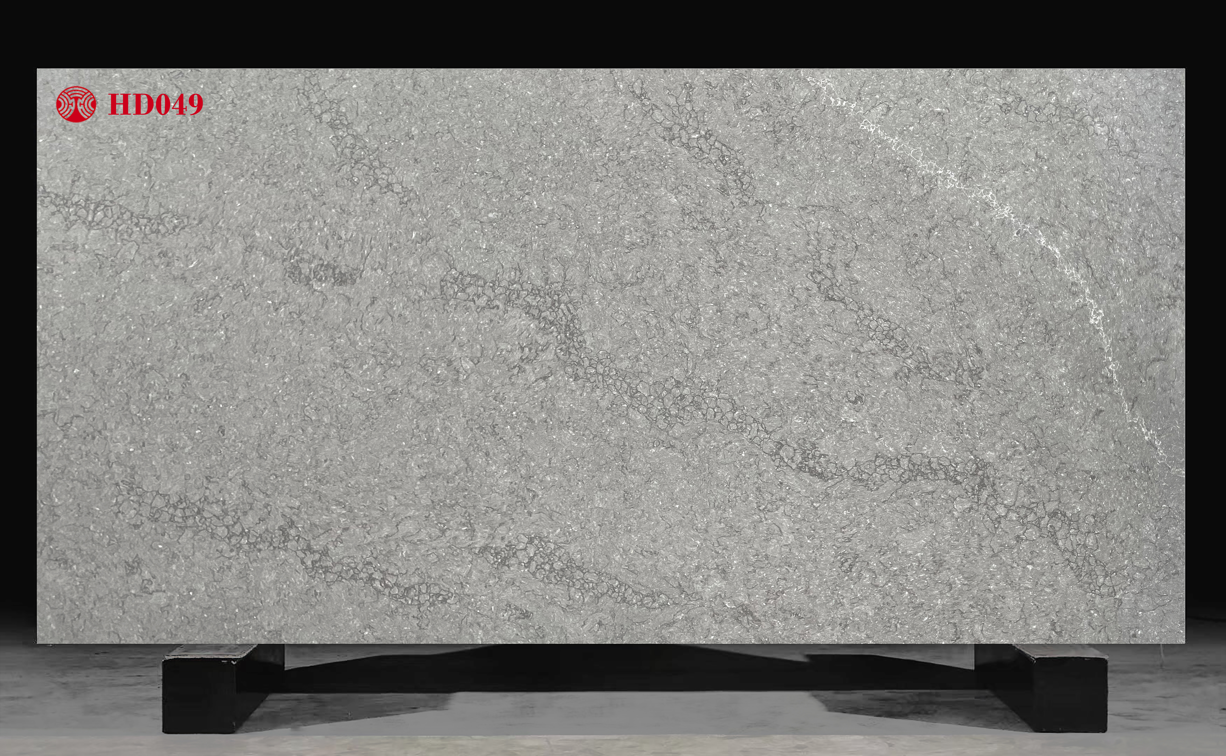  Calacatta Dark Grey And White Mixed Artificial Quartz Stone