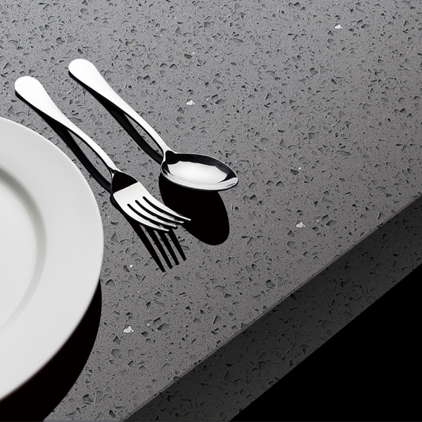 Crystal Dark Grey Quartz Countertops