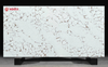 Calacatta Bulgari Artificial Quartz Stone with Light Brown And Grey Lines And Spots.