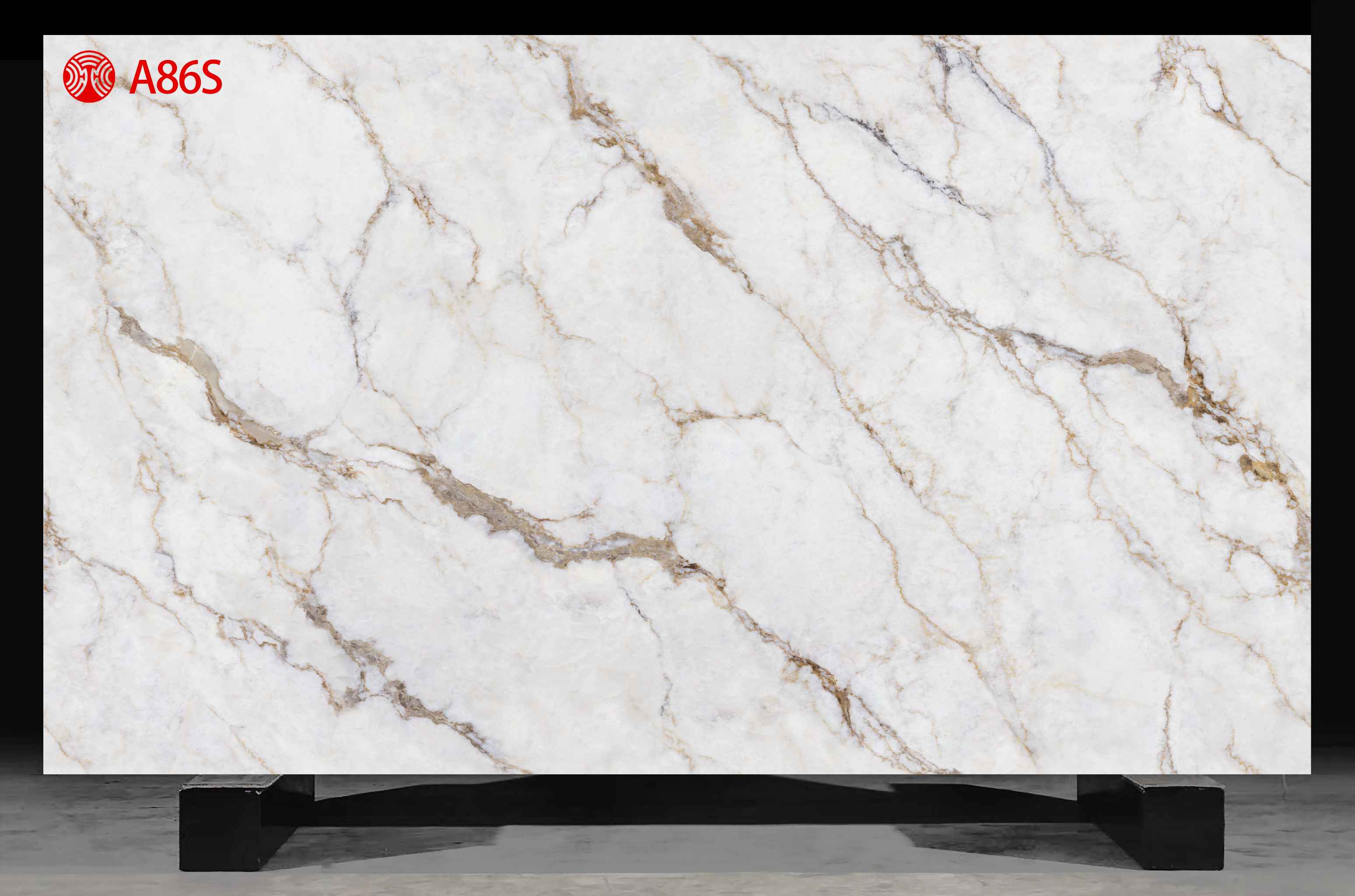 Gray Gold Branch Texture Printed Quartz