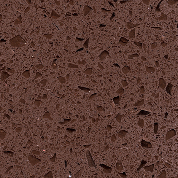  Crystal Dark Brown Quartz Engineered Stone Countertops
