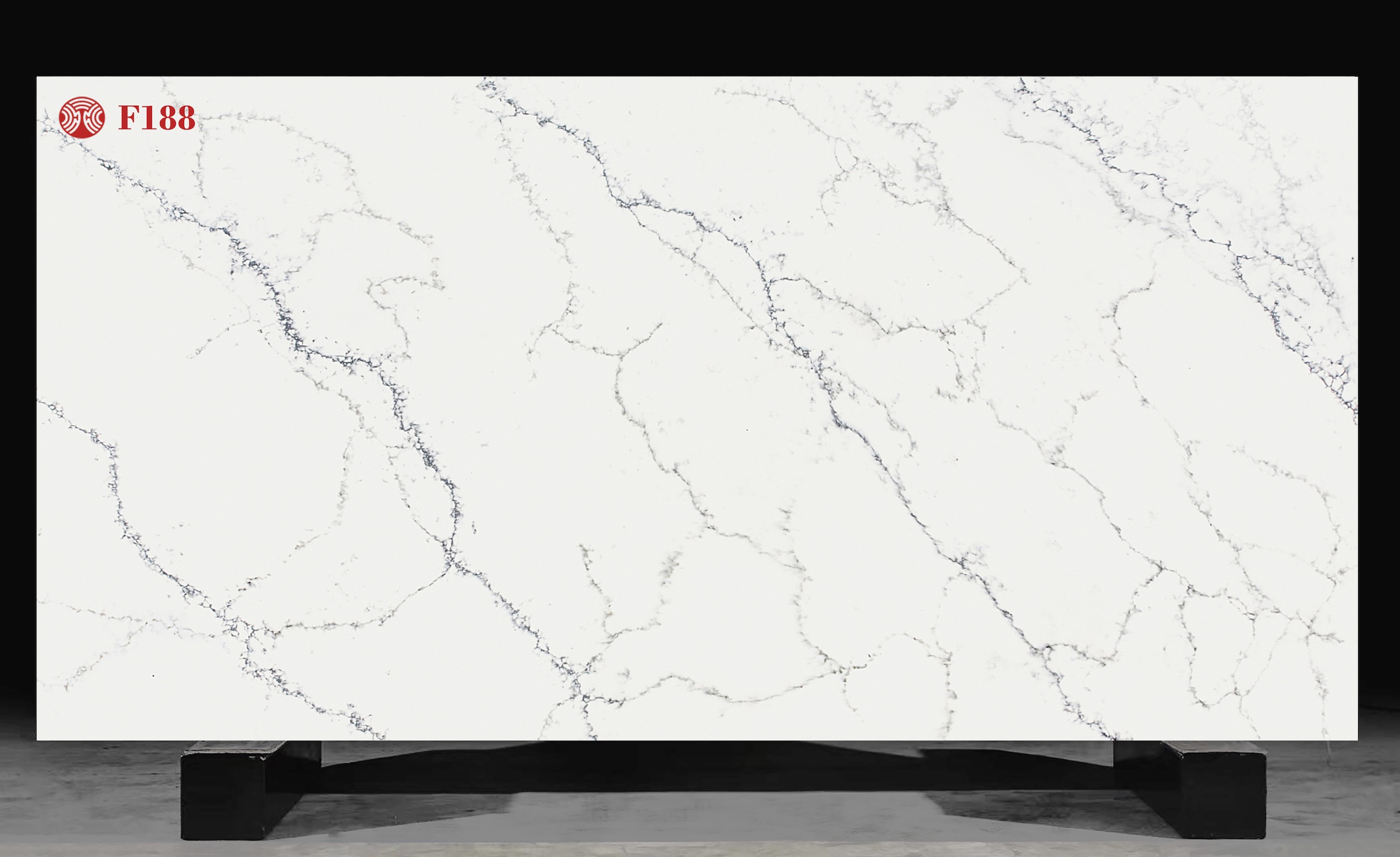 rust streaks white marble F188