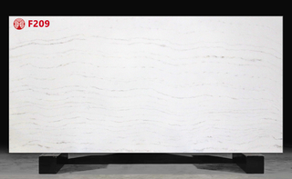  Marble Style Artificial Quartz Stone with Black Line Pattern