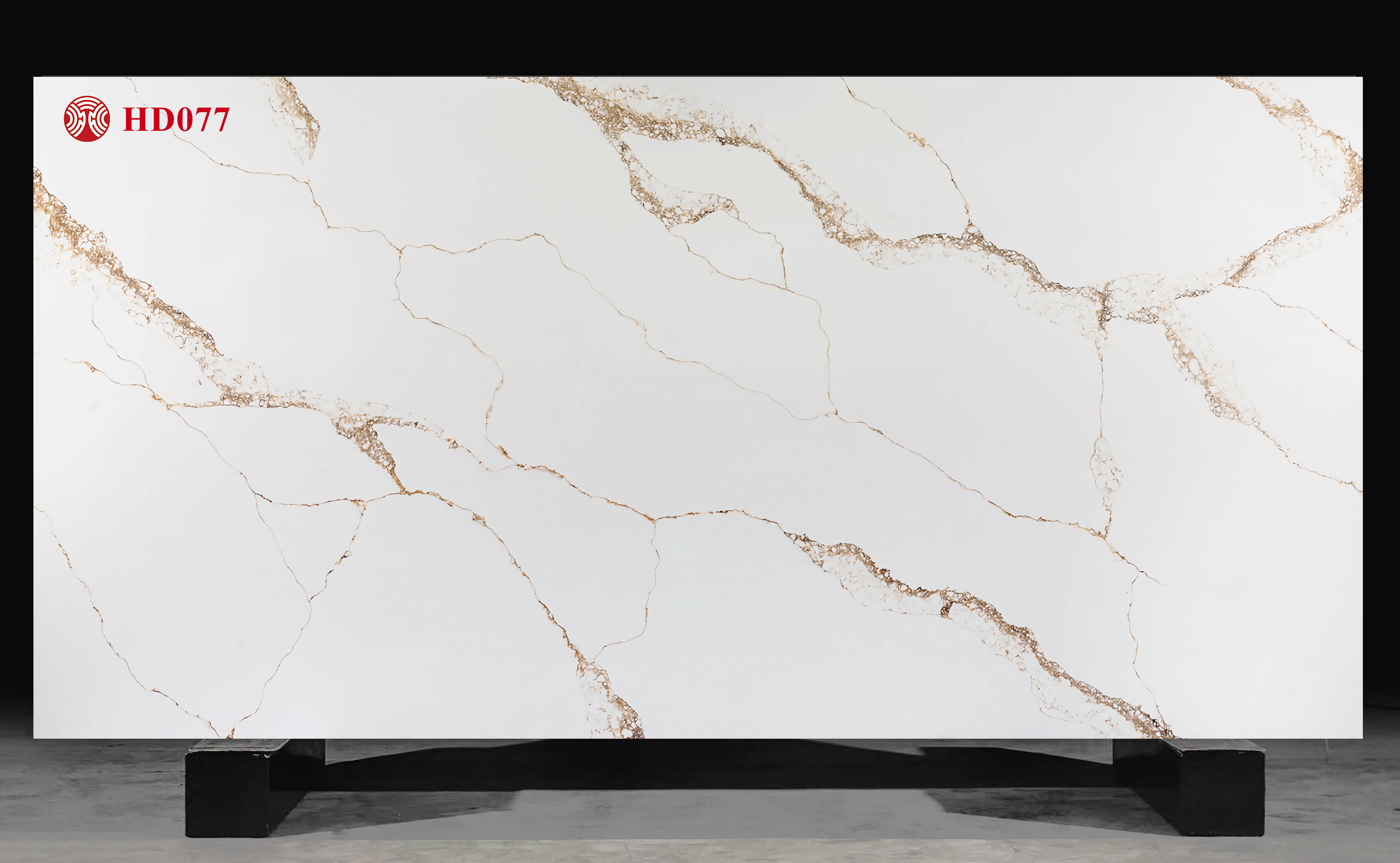 Calacatta Gold Stripe Texture Artificial Stone for Countertops