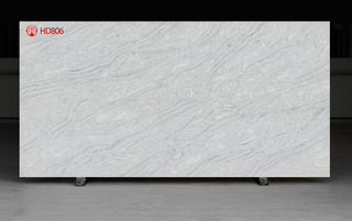 Calacatta Dark Grey Transition Artificial Quartz Stone 