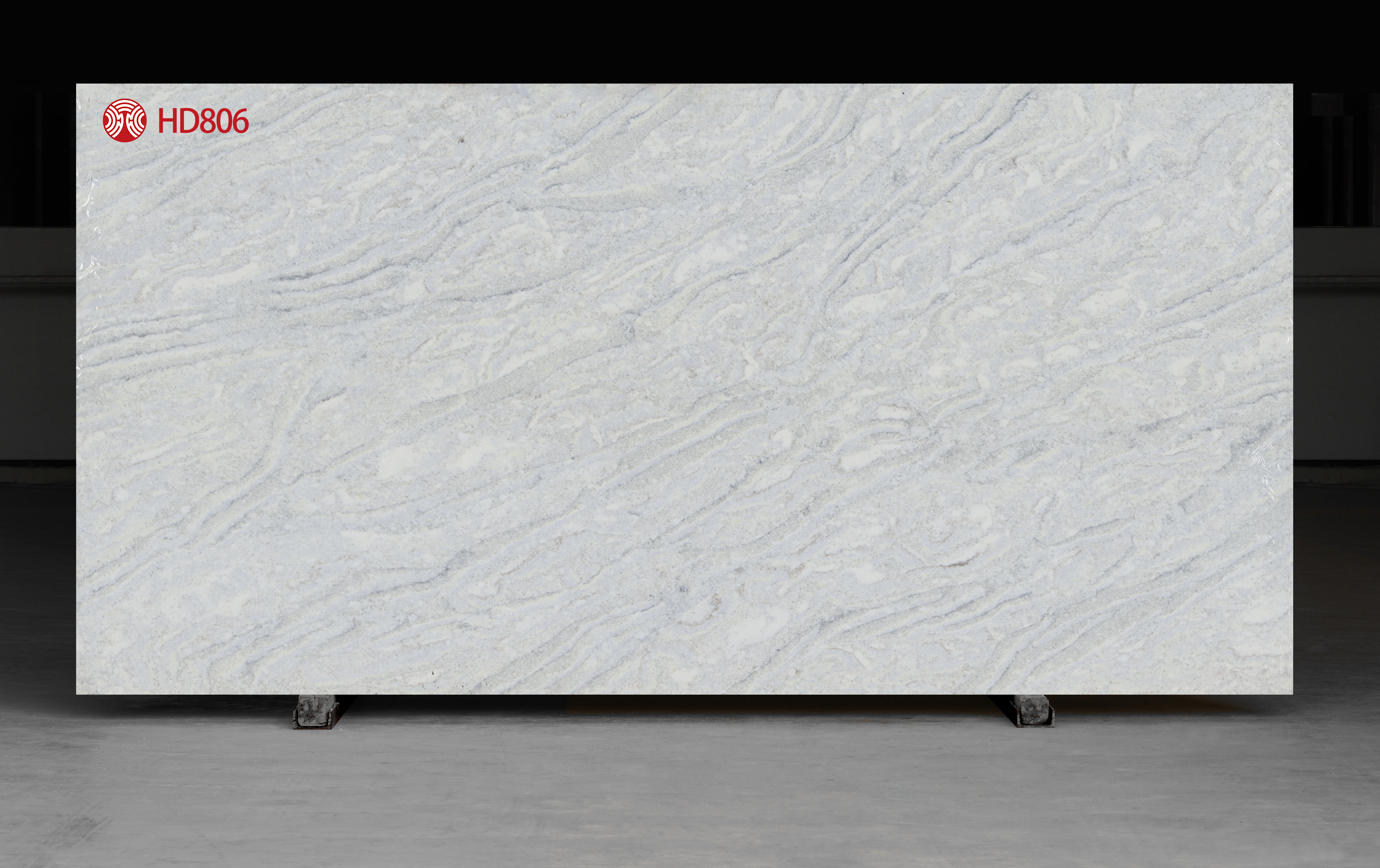 Calacatta Dark Grey Transition Artificial Quartz Stone 