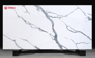 Calacatta White Thick Fine Lines Texture Artificial Quartz Stone