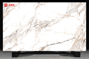 Brown And Gray Flowing Pattern Printed Quartz