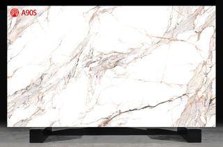 Brown And Gray Flowing Pattern Printed Quartz