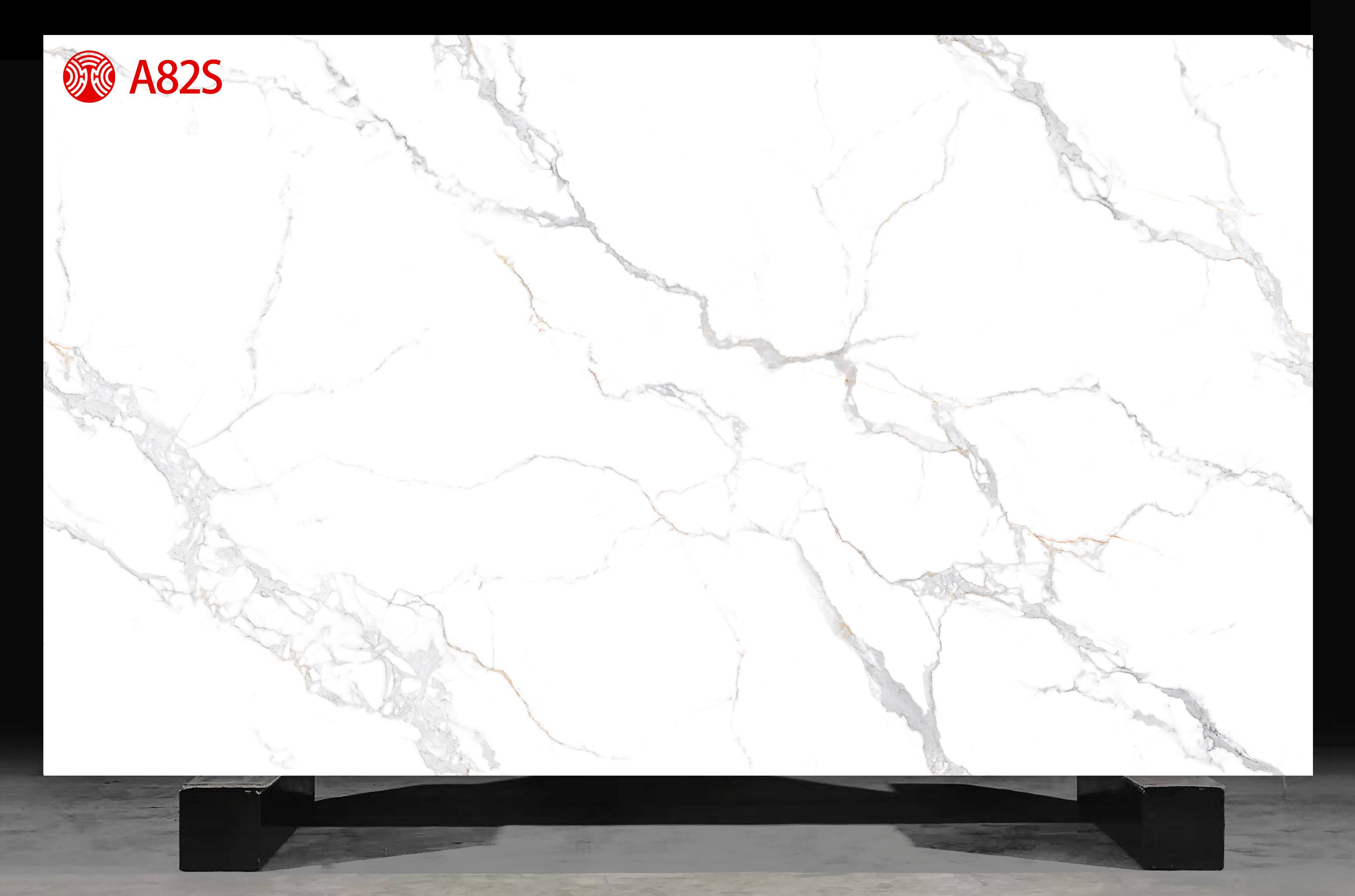 Gold Gray Thick Fine Lines Printed Quartz