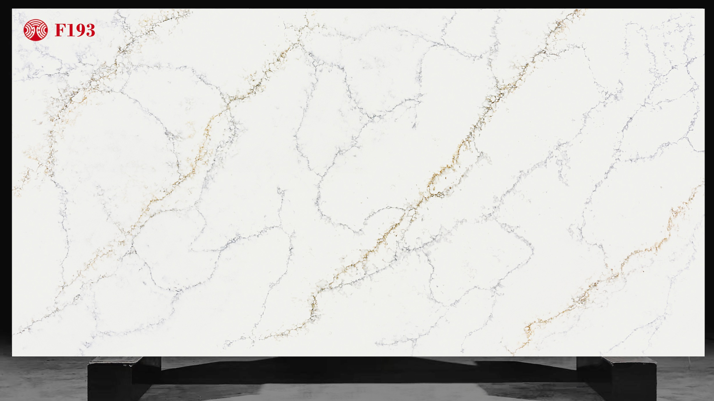 Gold Stripe White Marble