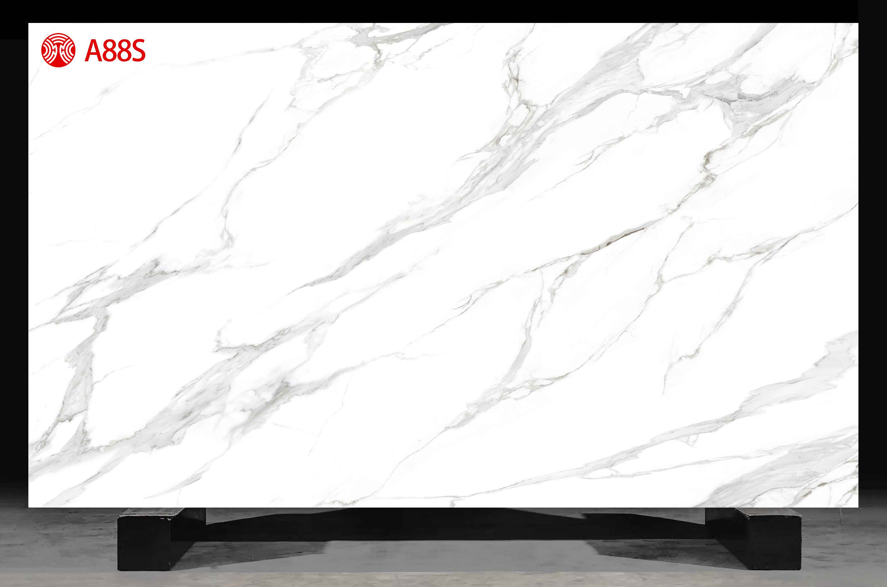 White Gray Flowing Cloud Smoke Texture Printed Quartz