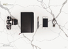 White Calacatta Quartz Kitchen Countertops 